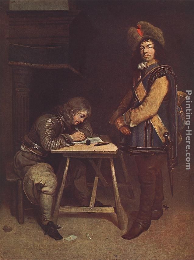 Gerard ter Borch Officer Writing a Letter